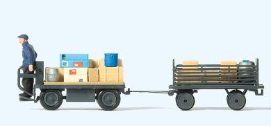 Elektrokarre mit Fahrer. Deut 