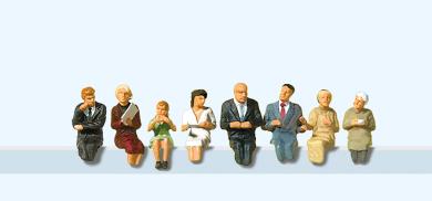 Sitzende Fahrgäste für Speise 