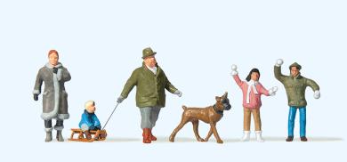 Familie Krause im Schnee 