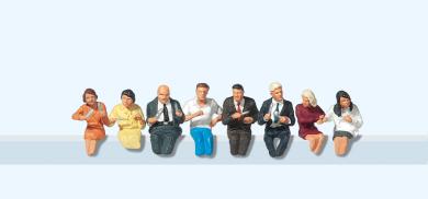 Sitzende Fahrgäste für Speise 