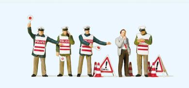 Polizisten mit Warnweste 