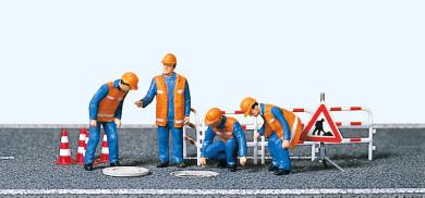 Kanalarbeiter, Absperrung, Ka 