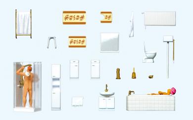 Ehepaar im Bad. Badezimmerein 