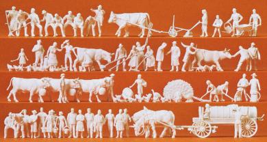 Auf dem Land. 52 unbemalte Mi 