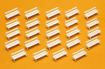 Parkbänke. 24 Stück. Bausatz 