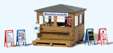 Kiosk mit Bootsverleih. Bausa 