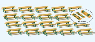 20 Biertischgarnituren. Bausa 