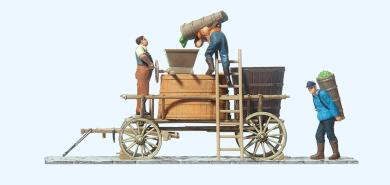 Winzerwagen stehend. Fertigmo 