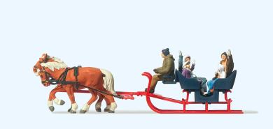 Touristen im Schlitten 