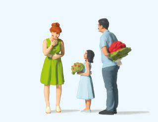 Überraschung mit Blumen 