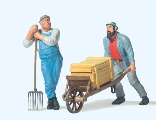 Arbeiter mit Schubkarre, Arbe 