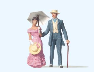 Paar mit Sonnenschirm 