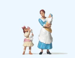 Kindermädchen mit Kindern 