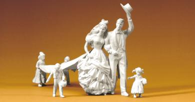 Hochzeitspaar, Kinder. 6 unbe 