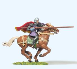 Normanne reitend, mit Lanze u 