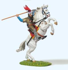 Normanne reitend, mit Speer 