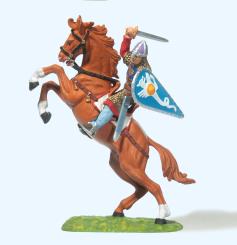 Normanne reitend, mit Schwert 