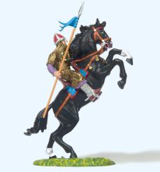 Normanne reitend, mit Speer 