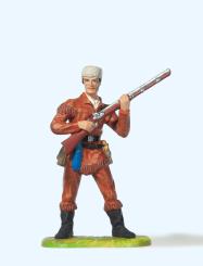 Trapper stehend, mit Gewehr 