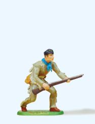 Trapper aufspringend, mit Gew 