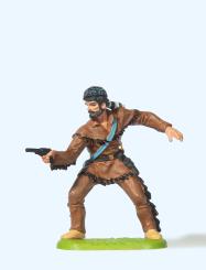 Trapper, mit Revolver schieße 