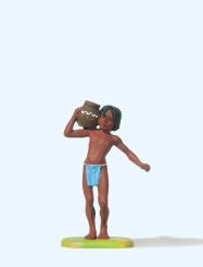 Kind gehend, mit Krug 