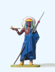 Häuptling mit Friedenspfeife 