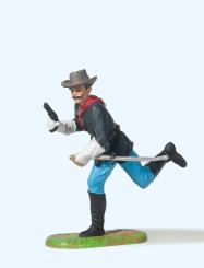 Soldat stürmend, mit Revolver 