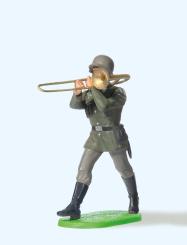 Musiker im Marsch, mit Posaun 