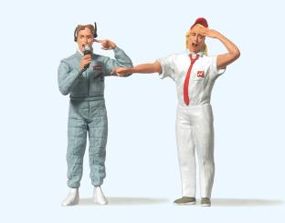 Reporter beim Autorennen 