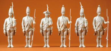 Preußen 1756. 6 unbemalte Fig 