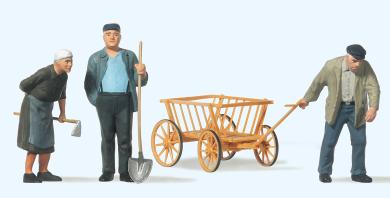 Landbevölkerung. Handwagen 