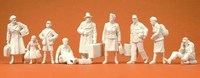 Nachkriegszeit. 9 unbemalte M 