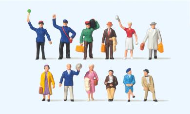 Bahnpersonal, Reisende u. sit 