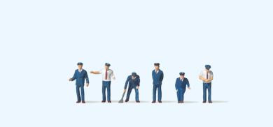 Japanisches Bahnpersonal 