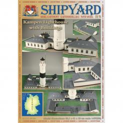 Lighthouse Kampen with buildings scale 1:87 