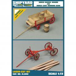 Pferde Fasswagen und Pferde Bretterwagen 