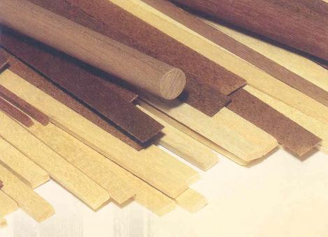 Sapelly Holz Leisten 4 Stk 1x5 mm 