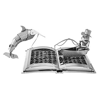 The old Man and The Sea Book Sculpture 