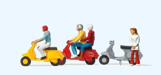 Motorroller Vespa-Fahrer 