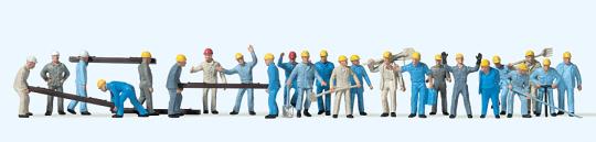 Gleisbauarbeiter. 24 Figuren 
