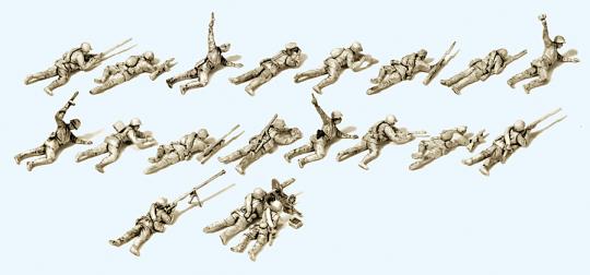 Infanterie liegend, im Gefech 