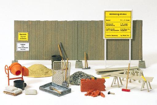 Betonmischer, Bauzaun, Werkze 