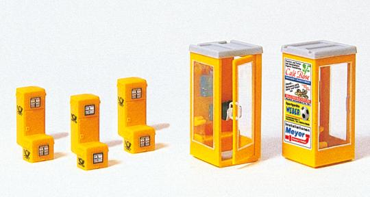 Briefkästen, Telefonzellen. B 