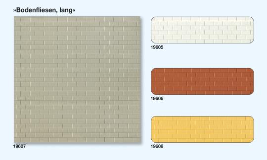 Bodenfliesen, lang. Sandfarben. 3 Platten 95 x 95m 