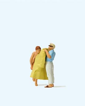 Umziehen am Strand 