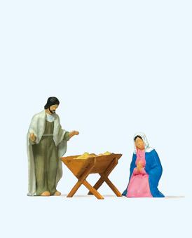 Maria und Josef mit Krippe 