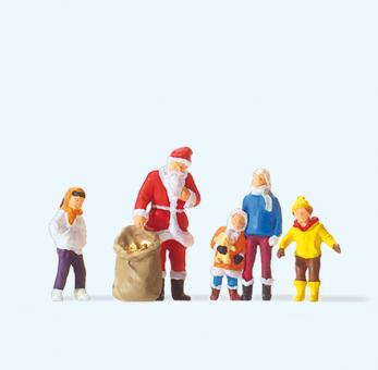 Weihnachtsmann mit Kindern 