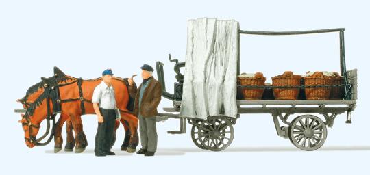Rollwagen mit Gemüseladung. 