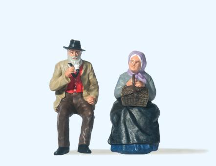 Bauer, Bäuerin, sitzend 